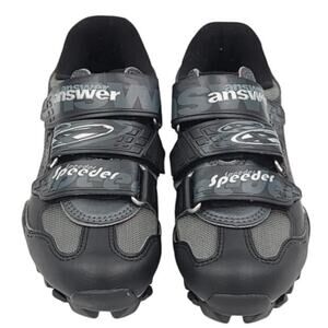 Reebok Men Cycling Shoes Answer Speeder US 6.5 EU 40 Black Leather